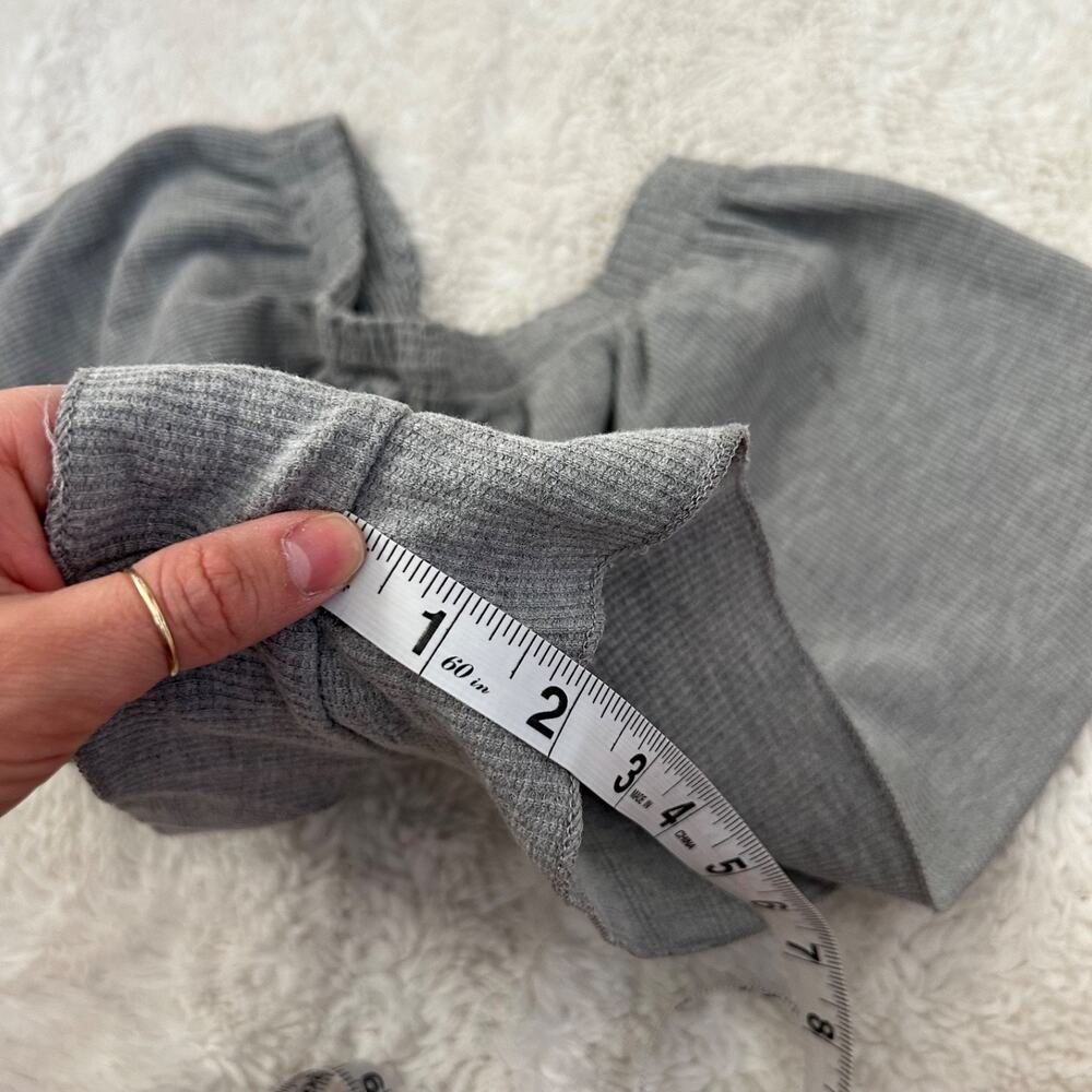 John Galt Mirco Mini Y2K Boho Indie Summer Shorts OS Grey Cotton Casual Booty - Picture 4 of 4